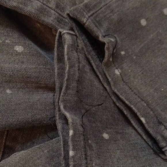 J Brand Gray Splatter Skinny Crop Outsider Jeans Sz 26 - Picture 10 of 10